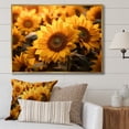 thumbnail image 1 of Designart "Yellow Sunflowers landscape" Floral Floater Framed Wall Decor, 1 of 7