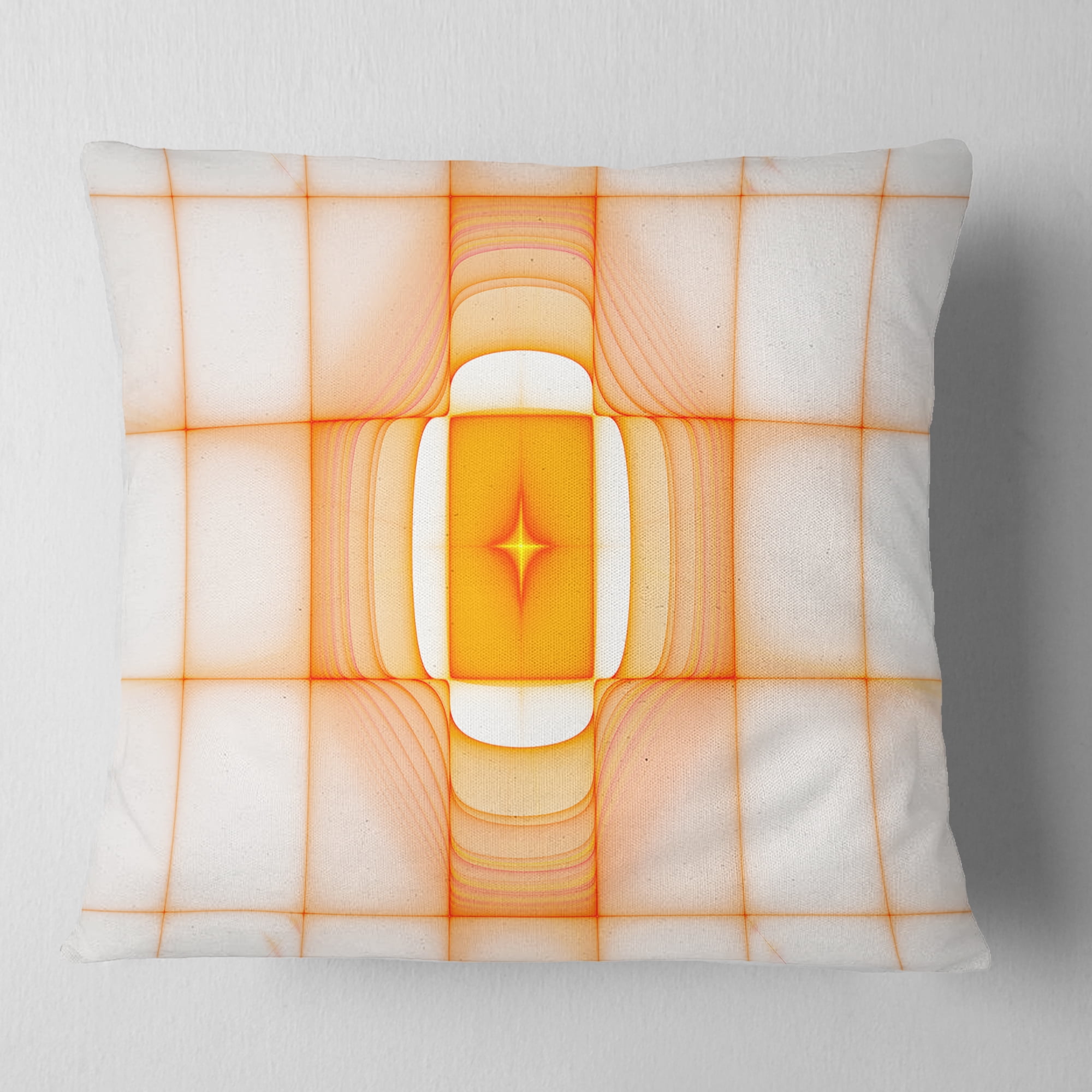Designart Yellow Thermal Infrared Visor - Abstract Throw Pillow - 18x18