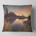 thumbnail image 1 of Designart Yellow Tinged Spring Mountains - Landscape Printed Throw Pillow - 18x18, 1 of 4