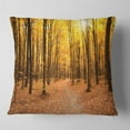 thumbnail image 1 of Designart Yellow Treetops in Fall Forest - Modern Forest Throw Pillow - 18x18, 1 of 4