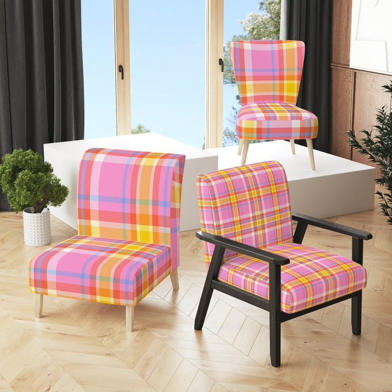 Yellow tartan chair hotsell