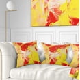 thumbnail image 1 of Designart Yellow and Red Abstract Art - Abstract Throw Pillow - 16x16, 1 of 5