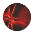 thumbnail image 1 of Designart 'Yellow and Red Rays ' Modern Wood Wall Clock, 1 of 5
