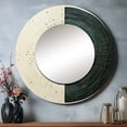 thumbnail image 1 of Designart "Ying Yong Grey White Minimalist" Abstract Collages Rund Mirror For Wall Decor - Large Grey Round Printed Mirror -Modern Round Living Room Mirror - 23" x 23", 1 of 6