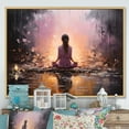 thumbnail image 1 of Designart "Yoga Meditation With A Pink Theme I" Yoga Floater Framed Canvas Prints, 1 of 5