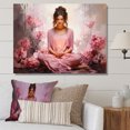 thumbnail image 1 of Designart "Yoga Meditation With A Pink Theme" Yoga Canvas Wall Art, 1 of 7
