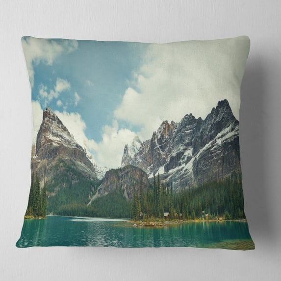 Designart Yoho National Park Panorama - Landscape Printed Throw Pillow - 18x18