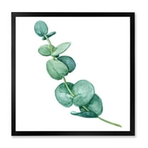 Designart 'Young Eucalyptus Branches and Leaves II' Traditional Framed Art Print