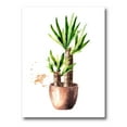 thumbnail image 1 of Designart ' Yucca Tree In The Ceramic Flower Pot On White ' Traditional Canvas Wall Art Print, 1 of 4