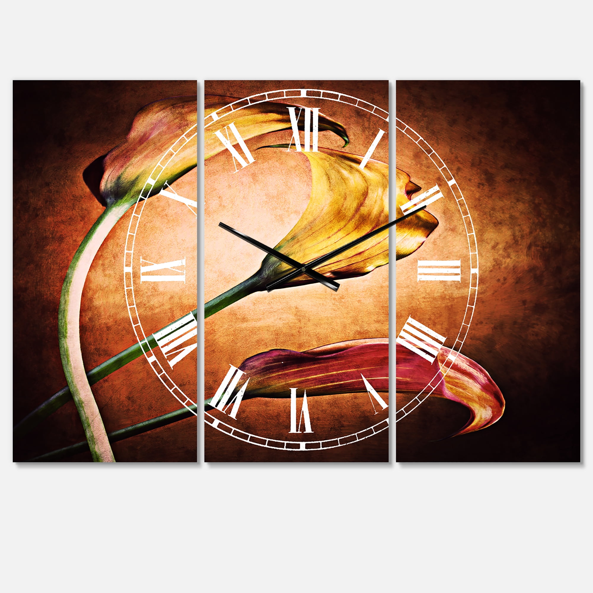 Designart 'Zantedeschia Aethiopica' Traditional Wall Clock