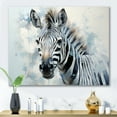 thumbnail image 1 of Designart "Zebra Color Pop In Black And Blue II" Animals Zebra Wall Art Prints, 1 of 7