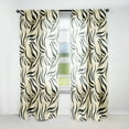 thumbnail image 1 of Designart "Zebra Harmony In Cream" Abstract Modern Curtain, Abstract Curtain Single Panel, 1 of 6