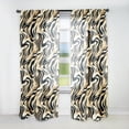 thumbnail image 1 of Designart "Zebra Stripes In Mocha II" Abstract Room Darkening Curtain Single Panel, 1 of 6