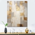 thumbnail image 1 of Designart "Zen Art Of Modern Scandinavian In Beige And Gold" Modern Scandinavian Canvas Wall Art, 1 of 7