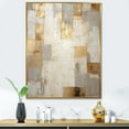 thumbnail image 1 of Designart "Zen Art Of Modern Scandinavian In Beige And Gold" Modern Scandinavian Floater Framed Canvas Wall Art, 1 of 5