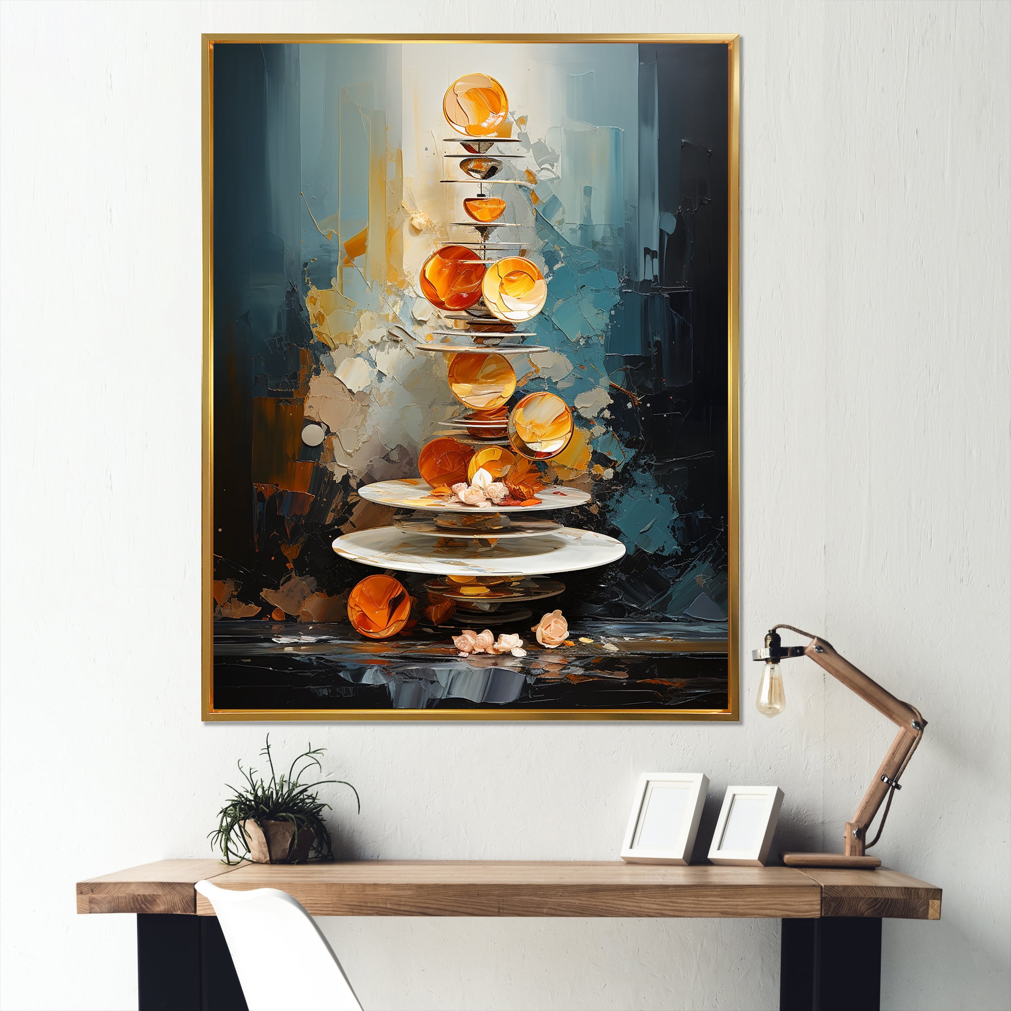 Designart "Zen Balance Spiritual Stone I" Spiritual Framed Wall Art