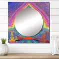 thumbnail image 1 of Designart "Zen Buddhist Mindful Reflection II" Meditation Square Mirror Wall Decor Traditional - Large Pink Square Bathroom Mirror - Square Printed Wall Mirror Art, 1 of 5