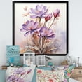 thumbnail image 1 of Designart "Zen Crocus Blossoms in Purple II" Food & Beverage Framed Wall Art Decor - Traditional Purple Fruits Hallway Framed Wall Art Decor, 1 of 6
