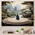 thumbnail image 1 of Designart "Zen Garden Serenity in Lush Green I" Spiritual Canvas Art Print, 1 of 5