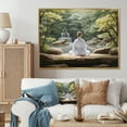 thumbnail image 1 of Designart "Zen Garden Serenity in Lush Green II" Spiritual Floater Framed Wall Art Print, 1 of 7