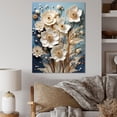 thumbnail image 1 of Designart "Zen-Like Flower Garden In Beige And Blue II" Plants Canvas Prints, 1 of 1