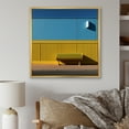 thumbnail image 1 of Designart "Zen: Linear Order In Yellow And Blue I" Minimalism Floater Framed Wall Decor, 1 of 5