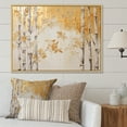 thumbnail image 1 of Designart "Zen Moment With Blue And Gold Bamboo I" Bamboo Floater Framed Wall Decor, 1 of 5