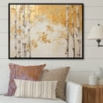 thumbnail image 1 of Designart "Zen Moment With Blue And Gold Bamboo I" Bamboo Floater Framed Wall Decor, 1 of 5