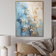 thumbnail image 1 of Designart "Zen Moment With Blue And Gold Bamboo II" Bamboo Floater Framed Wall Art Prints, 1 of 5