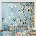 thumbnail image 1 of Designart "Zen Moment With Blue And Gold Bamboo IV" Bamboo Floater Framed Canvas Wall Art, 1 of 5