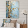 thumbnail image 1 of Designart "Zen Moment With Blue And Gold Bamboo VI" Bamboo Floater Framed Wall Decor, 1 of 5