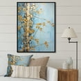 thumbnail image 1 of Designart "Zen Moment With Blue And Gold Bamboo VI" Bamboo Floater Framed Wall Decor, 1 of 5