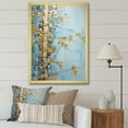 thumbnail image 1 of Designart "Zen Moment With Blue And Gold Bamboo VI" Bamboo Picture Framed Wall Decor, 1 of 5