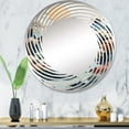 thumbnail image 1 of Designart "Zen River Mountain Vistas" Japan Art Spiral Round Wall Mirror - People Oval Printed Decorative Mirror - Multiple Color Options, 1 of 5