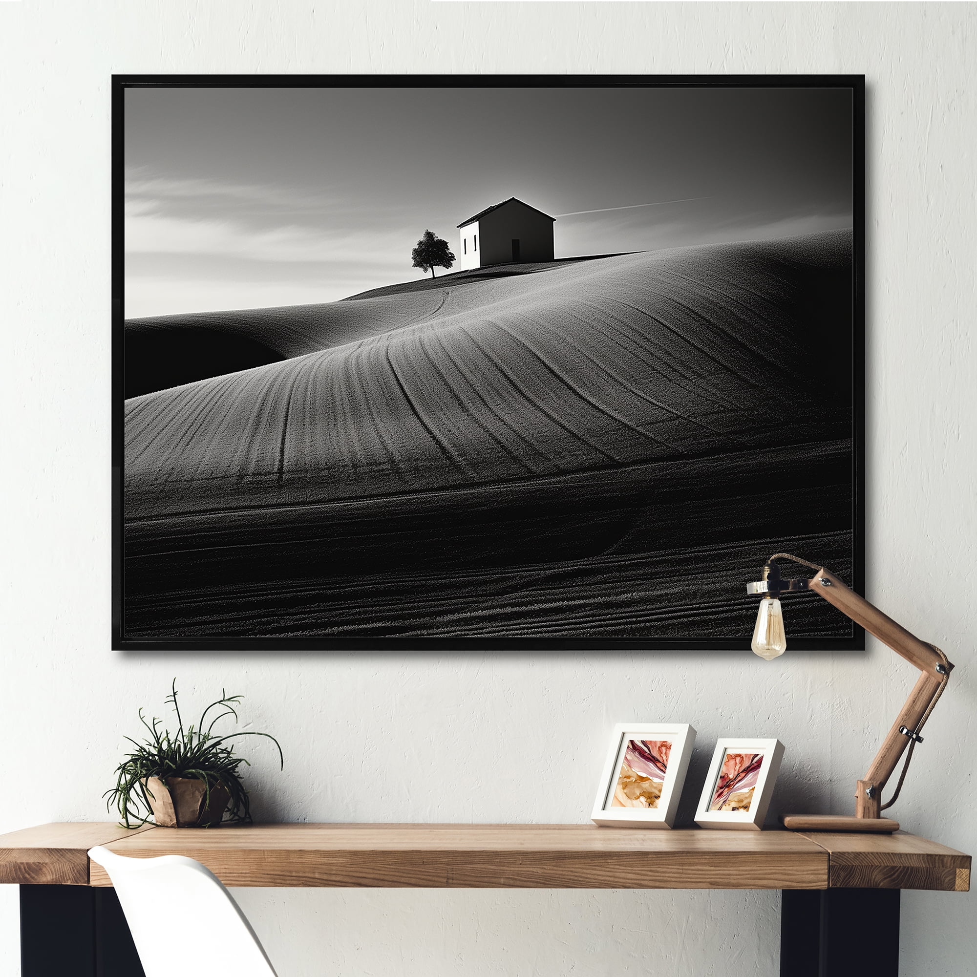 Designart "Zen Serenity In Minimalist Scenery II" Power Plants Floater