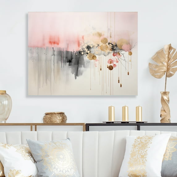 Designart "Zen in Sumi Inspired Chandeliers VI" Modern Metal Wall Art Prints