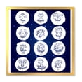 thumbnail image 1 of Designart 'Zodiac Diagram & Signs On Blue' Modern Framed Art Print, 1 of 4