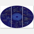 thumbnail image 1 of Designart ' Zodiac Signs and Zodiac With Constellations ' Modern Canvas Wall Art Print, 1 of 3