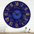 thumbnail image 1 of Designart 'Zodiac With Constellations And Zodiac Signs' Modern Wall Clock, 1 of 5