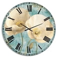 thumbnail image 1 of Designart 'bouquet Poppies on Paisley II' Farmhouse Wall Clock, 1 of 4