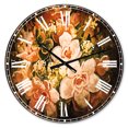 thumbnail image 1 of Designart 'bouquet of flowers' Traditional wall clock, 1 of 3