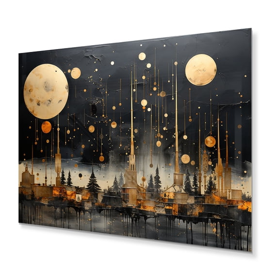 Designart "composition Constellations II" Abstract Collages Metal Wall Decor