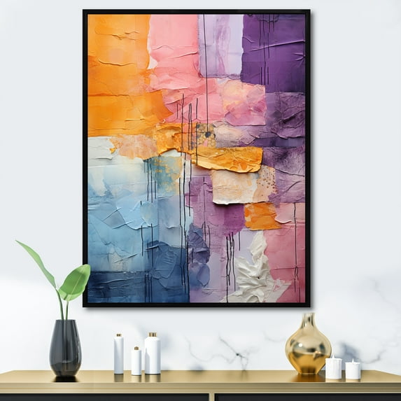 Designart "composition Explorations II" Abstract Floater Framed Wall Art Print