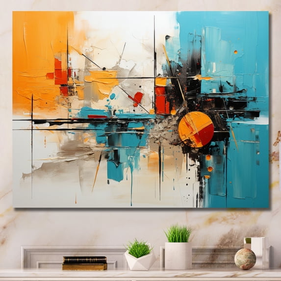 Designart "composition Fusion V" Abstract Collages Wall Decor