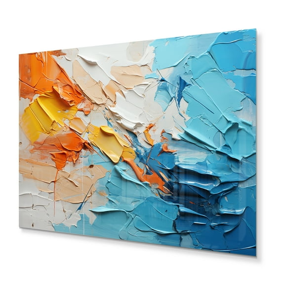 Designart "composition Fusion VII" Abstract Collages Metal Wall Decor