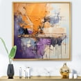 thumbnail image 1 of Designart "composition Impressions V" Abstract Collages Floater Framed Wall Art Living Room, 1 of 7