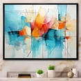 thumbnail image 1 of Designart "composition Symphony I" Abstract Collages Floater Framed Wall Art Living Room, 1 of 7