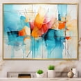 thumbnail image 1 of Designart "composition Symphony I" Abstract Collages Floater Framed Wall Art Living Room, 1 of 7