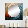 thumbnail image 1 of Designart "compositiond Spiral" Abstract Square Mirror For Wall Decor - Large Teal Square Printed Wall Mirror Art - Square Transitional Mirror - Wall Mounted Square Large Mirror, 1 of 5