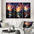 thumbnail image 1 of Designart "curious Pine Tree" Floral Wall Art Set Of 3 - Yellow Tree Pine Canvas Set For Living Room Decor, 1 of 7